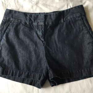 Denim midi shorts